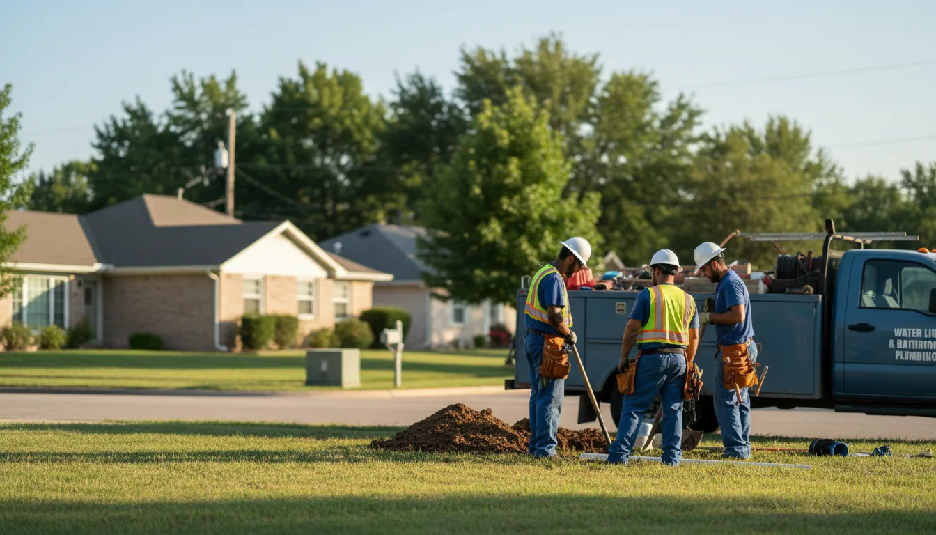 Residential water line and bathroom plumbing service in Dalbo, MN